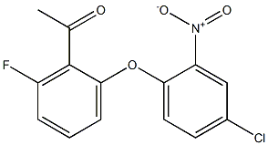 1-[2-(4-chloro-2-nitrophenoxy)-6-fluorophenyl]ethan-1-one Struktur