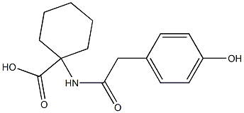 1-[2-(4-hydroxyphenyl)acetamido]cyclohexane-1-carboxylic acid Struktur