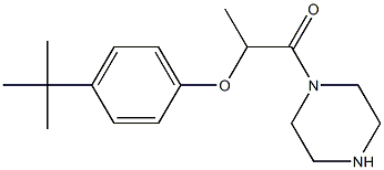 1-[2-(4-tert-butylphenoxy)propanoyl]piperazine Struktur