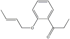 1-[2-(but-2-en-1-yloxy)phenyl]propan-1-one Struktur