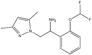 1-[2-(difluoromethoxy)phenyl]-2-(3,5-dimethyl-1H-pyrazol-1-yl)ethanamine Struktur