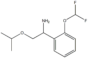 1-[2-(difluoromethoxy)phenyl]-2-(propan-2-yloxy)ethan-1-amine Struktur