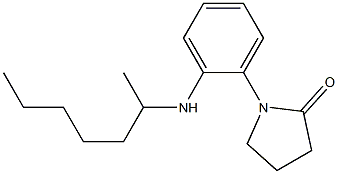 1-[2-(heptan-2-ylamino)phenyl]pyrrolidin-2-one Struktur