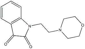 1-[2-(morpholin-4-yl)ethyl]-2,3-dihydro-1H-indole-2,3-dione Struktur