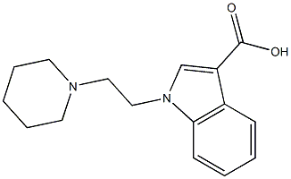 1-[2-(piperidin-1-yl)ethyl]-1H-indole-3-carboxylic acid Struktur