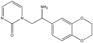 1-[2-amino-2-(2,3-dihydro-1,4-benzodioxin-6-yl)ethyl]pyrimidin-2(1H)-one Struktur