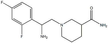 1-[2-amino-2-(2,4-difluorophenyl)ethyl]piperidine-3-carboxamide Struktur