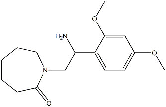 1-[2-amino-2-(2,4-dimethoxyphenyl)ethyl]azepan-2-one Struktur