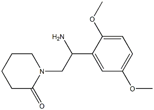 1-[2-amino-2-(2,5-dimethoxyphenyl)ethyl]piperidin-2-one Struktur