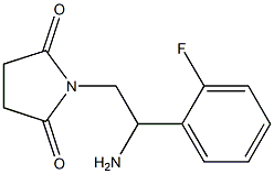 1-[2-amino-2-(2-fluorophenyl)ethyl]pyrrolidine-2,5-dione Struktur