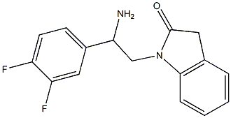 1-[2-amino-2-(3,4-difluorophenyl)ethyl]-2,3-dihydro-1H-indol-2-one Struktur