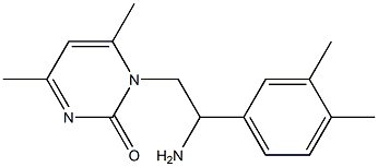 1-[2-amino-2-(3,4-dimethylphenyl)ethyl]-4,6-dimethyl-1,2-dihydropyrimidin-2-one Struktur