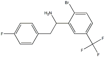 1-[2-bromo-5-(trifluoromethyl)phenyl]-2-(4-fluorophenyl)ethan-1-amine Struktur