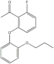 1-[2-fluoro-6-(2-propoxyphenoxy)phenyl]ethan-1-one Struktur