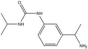 1-[3-(1-aminoethyl)phenyl]-3-propan-2-ylurea Struktur