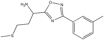 1-[3-(3-methylphenyl)-1,2,4-oxadiazol-5-yl]-3-(methylsulfanyl)propan-1-amine Struktur