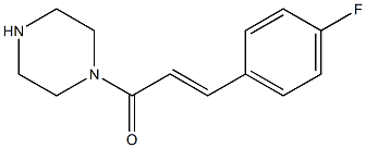 1-[3-(4-fluorophenyl)prop-2-enoyl]piperazine Struktur