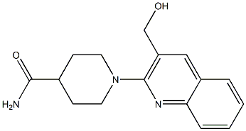 1-[3-(hydroxymethyl)quinolin-2-yl]piperidine-4-carboxamide Struktur