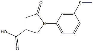 1-[3-(methylsulfanyl)phenyl]-5-oxopyrrolidine-3-carboxylic acid Struktur