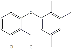 1-[3-chloro-2-(chloromethyl)phenoxy]-2,3,5-trimethylbenzene Struktur