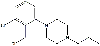 1-[3-chloro-2-(chloromethyl)phenyl]-4-propylpiperazine Struktur