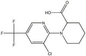 1-[3-chloro-5-(trifluoromethyl)pyridin-2-yl]piperidine-2-carboxylic acid Struktur