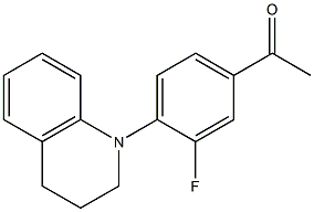 1-[3-fluoro-4-(1,2,3,4-tetrahydroquinolin-1-yl)phenyl]ethan-1-one Struktur