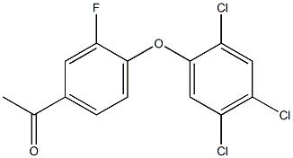 1-[3-fluoro-4-(2,4,5-trichlorophenoxy)phenyl]ethan-1-one Struktur