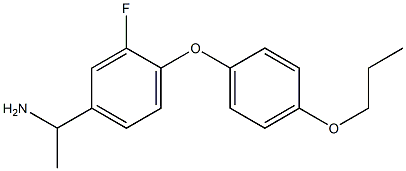 1-[3-fluoro-4-(4-propoxyphenoxy)phenyl]ethan-1-amine Struktur