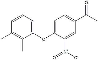 1-[4-(2,3-dimethylphenoxy)-3-nitrophenyl]ethan-1-one Struktur