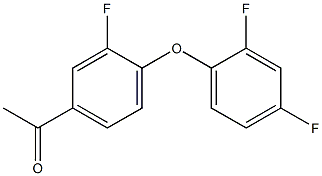 1-[4-(2,4-difluorophenoxy)-3-fluorophenyl]ethan-1-one Struktur