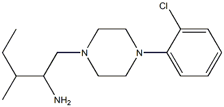 1-[4-(2-chlorophenyl)piperazin-1-yl]-3-methylpentan-2-amine Struktur