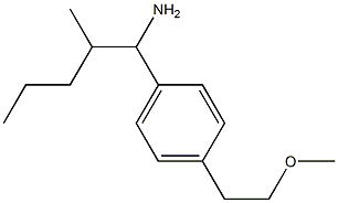 1-[4-(2-methoxyethyl)phenyl]-2-methylpentan-1-amine Struktur