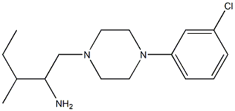 1-[4-(3-chlorophenyl)piperazin-1-yl]-3-methylpentan-2-amine Struktur