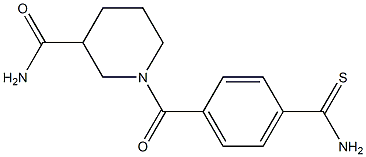 1-[4-(aminocarbonothioyl)benzoyl]piperidine-3-carboxamide Struktur