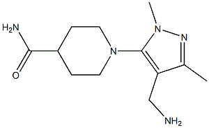 1-[4-(aminomethyl)-1,3-dimethyl-1H-pyrazol-5-yl]piperidine-4-carboxamide Struktur