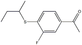 1-[4-(butan-2-ylsulfanyl)-3-fluorophenyl]ethan-1-one Struktur