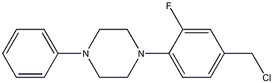 1-[4-(chloromethyl)-2-fluorophenyl]-4-phenylpiperazine Struktur