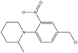 1-[4-(chloromethyl)-2-nitrophenyl]-2-methylpiperidine Struktur