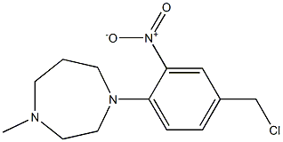 1-[4-(chloromethyl)-2-nitrophenyl]-4-methyl-1,4-diazepane Struktur