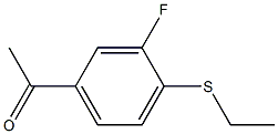 1-[4-(ethylsulfanyl)-3-fluorophenyl]ethan-1-one Struktur