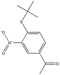 1-[4-(tert-butylsulfanyl)-3-nitrophenyl]ethan-1-one Struktur