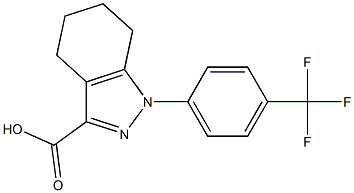 1-[4-(trifluoromethyl)phenyl]-4,5,6,7-tetrahydro-1H-indazole-3-carboxylic acid Struktur