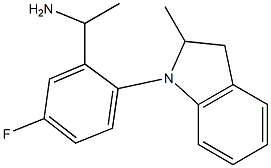 1-[5-fluoro-2-(2-methyl-2,3-dihydro-1H-indol-1-yl)phenyl]ethan-1-amine Struktur