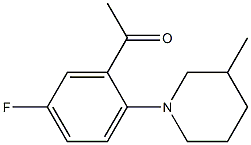 1-[5-fluoro-2-(3-methylpiperidin-1-yl)phenyl]ethan-1-one Struktur