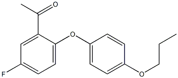 1-[5-fluoro-2-(4-propoxyphenoxy)phenyl]ethan-1-one Struktur