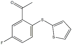 1-[5-fluoro-2-(thiophen-2-ylsulfanyl)phenyl]ethan-1-one Struktur