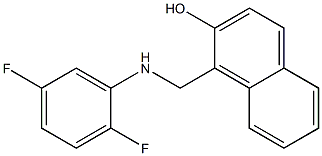 1-{[(2,5-difluorophenyl)amino]methyl}naphthalen-2-ol Struktur