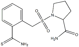 1-{[(2-carbamothioylphenyl)methane]sulfonyl}pyrrolidine-2-carboxamide Struktur