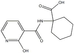 1-{[(2-hydroxypyridin-3-yl)carbonyl]amino}cyclohexanecarboxylic acid Struktur